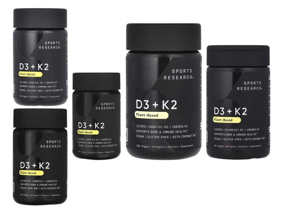 Sports Research D3 K2 Д3 К3 D3 + K2 Д3 + К2 растительного происхождени