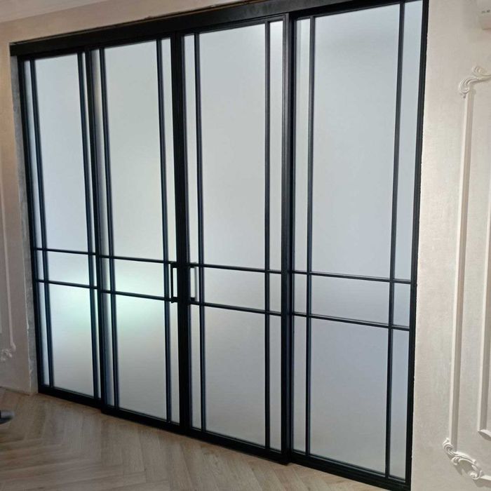 Металлоконструкции ЛОФТ перегородки, двери, распашные, раздвижные и др