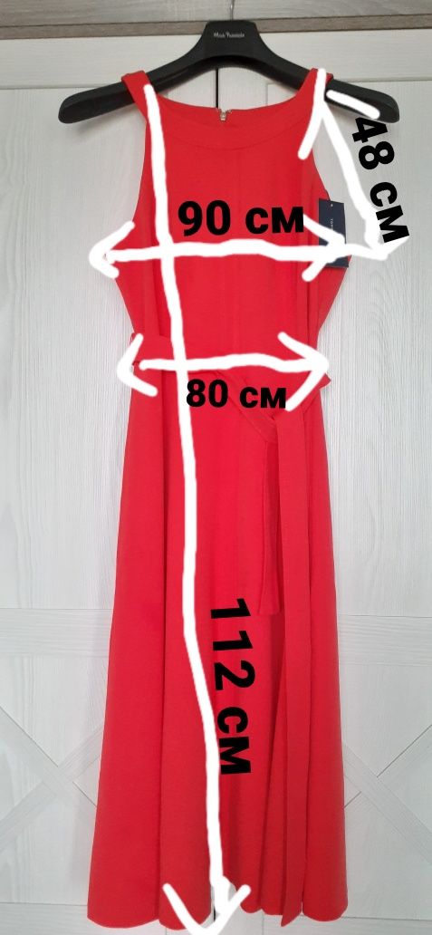 СРОЧНО! Шикарное оранжевое платье от Tommy Hilfiger, 42- 44 размер