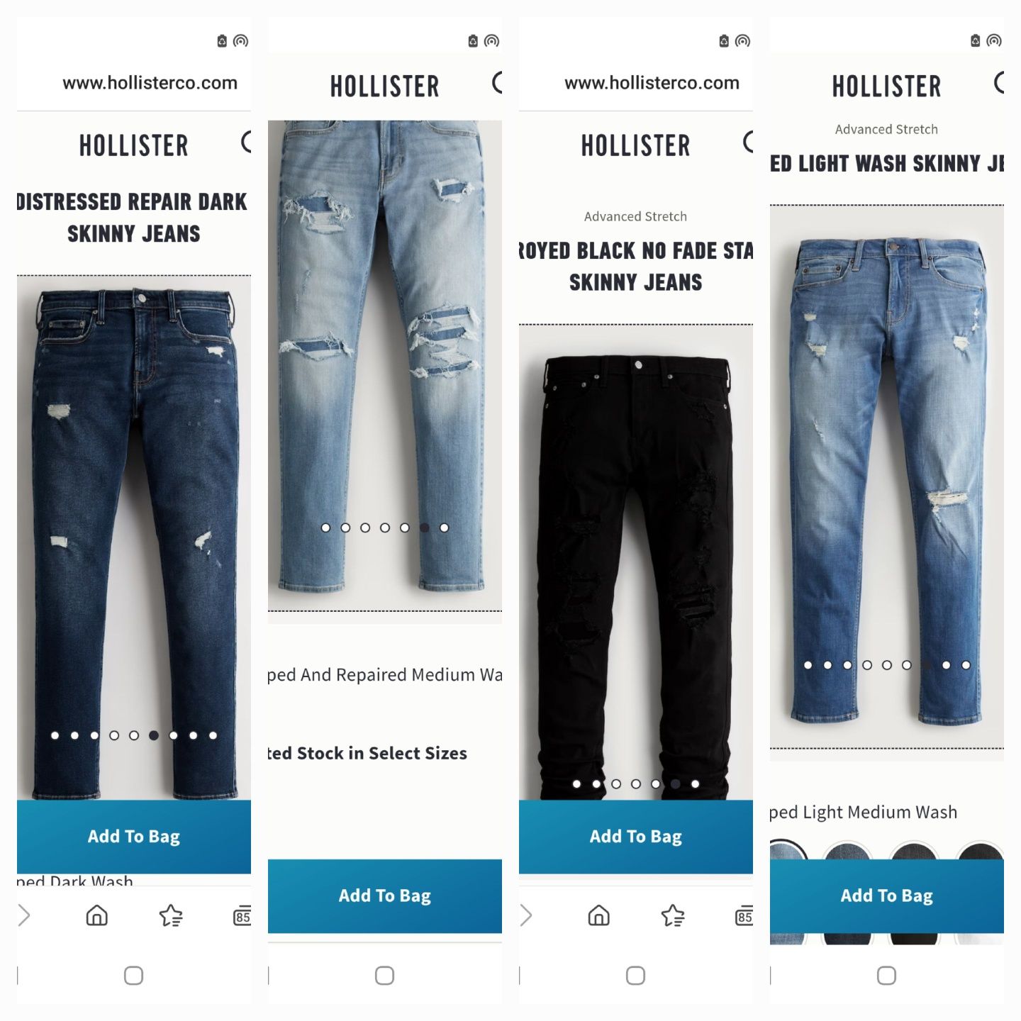 Blugi barbati en gros 30,31,32,33,34 Hollister