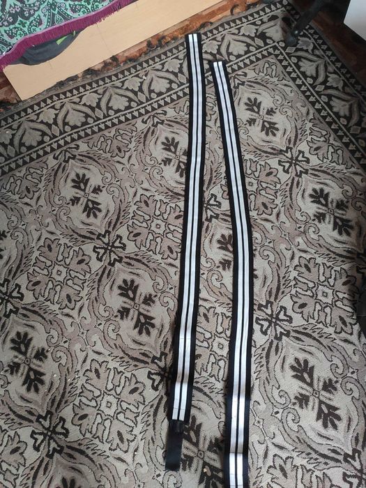 Ластични бинтове за крака/Кnee Wraps – BLACK/WHITE – 200CM/8СМ