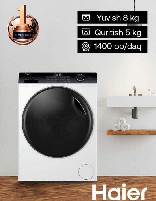 Haier Kir yuvish va quritish mashinasi 8/5kg | Стиральная и сушилка