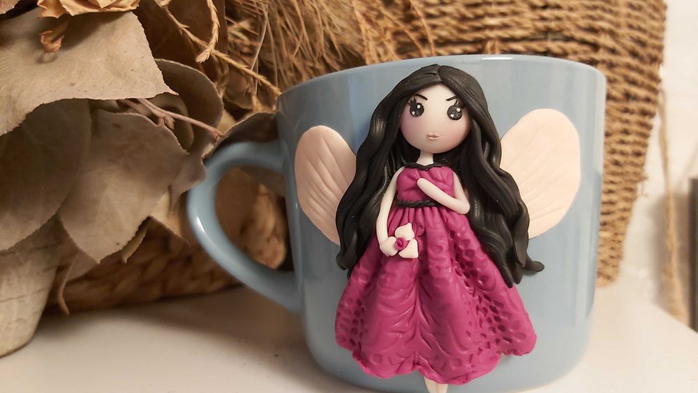 Cadou pentru fetite, sotie/iubita, cana zana handmade