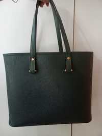 Дамска чанта H&M тъмнозелена