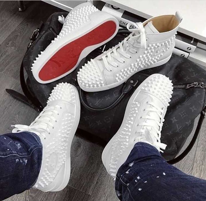 *REDUCERE* Adidasi-sneakers hightop-ghete Christian Louboutin "Orlato"