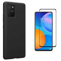 Samsung Note 10 S10 Lite - Husa Silicon Catifea + Folie Sticla Curved