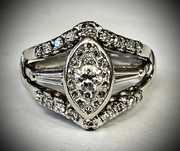 Inel aur 14k cu diamante. Vintage.