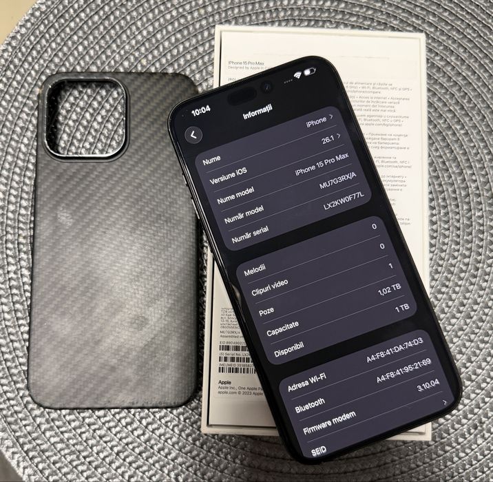 iphone 15 pro max 1tb Black Titanium liber retea resetare pe loc