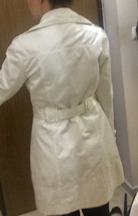 Бял дамски шлифер Orsay тренч