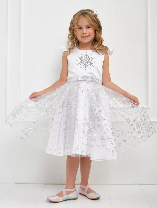 Платье снежинки для девочки