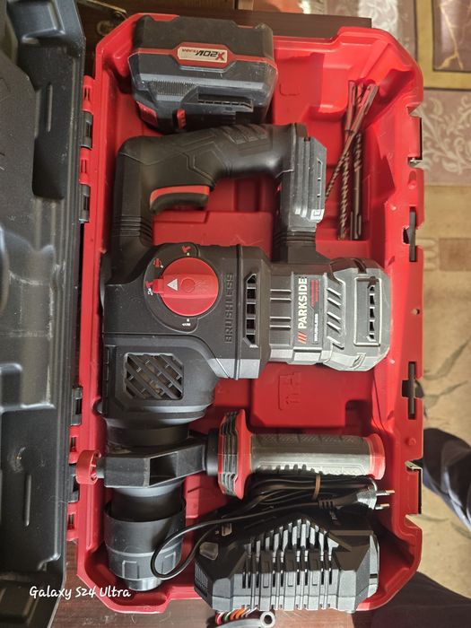 Безчетков Перфоратор Parkside Performance PKHAP 2058 A1 + Батерия 4AH