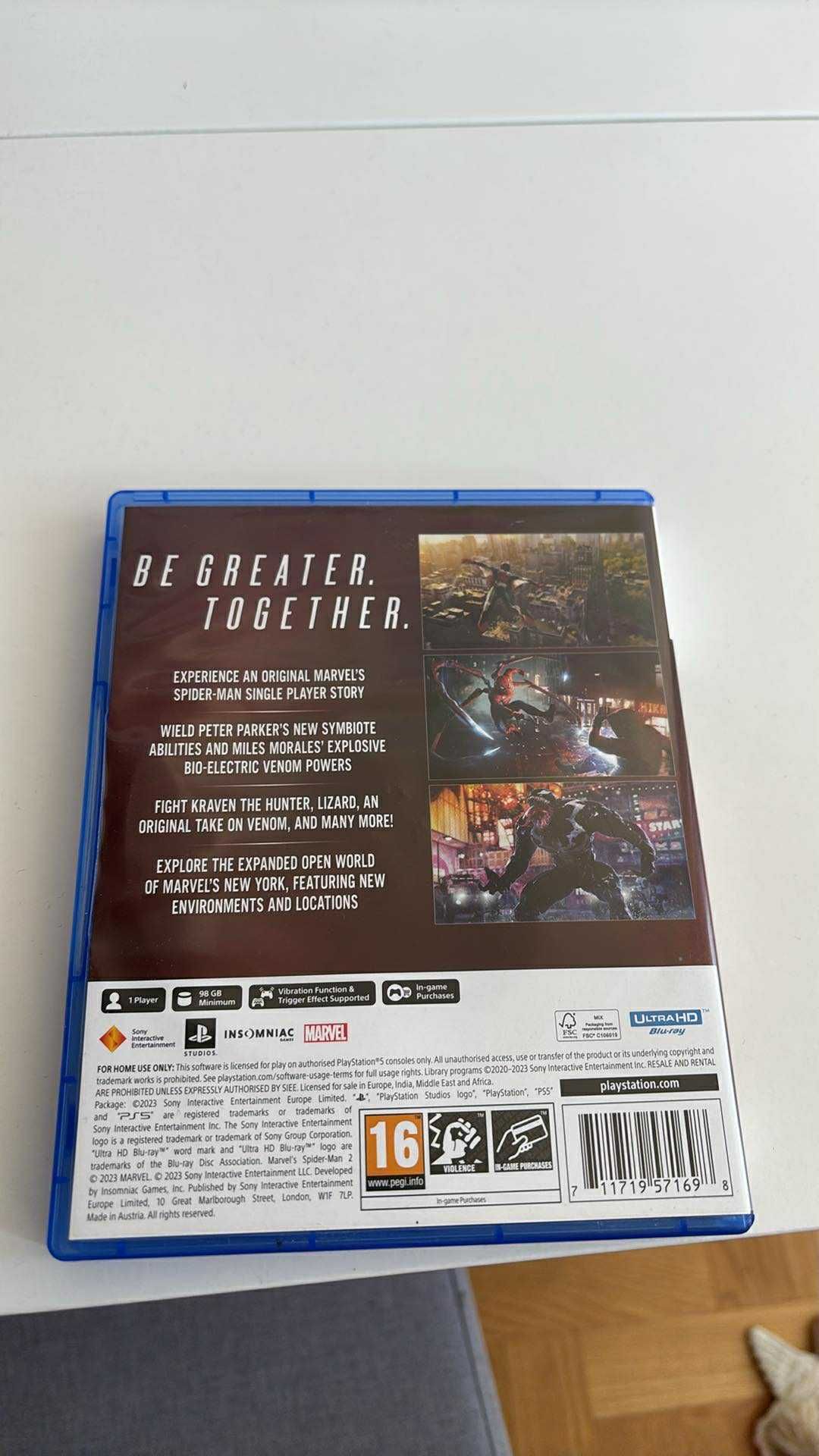 Spiderman 2 PS5 в отлично състояние!