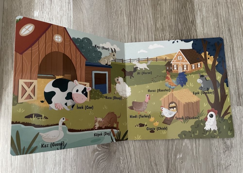 Нови бебешки книжки с животни твърди корици и страници
