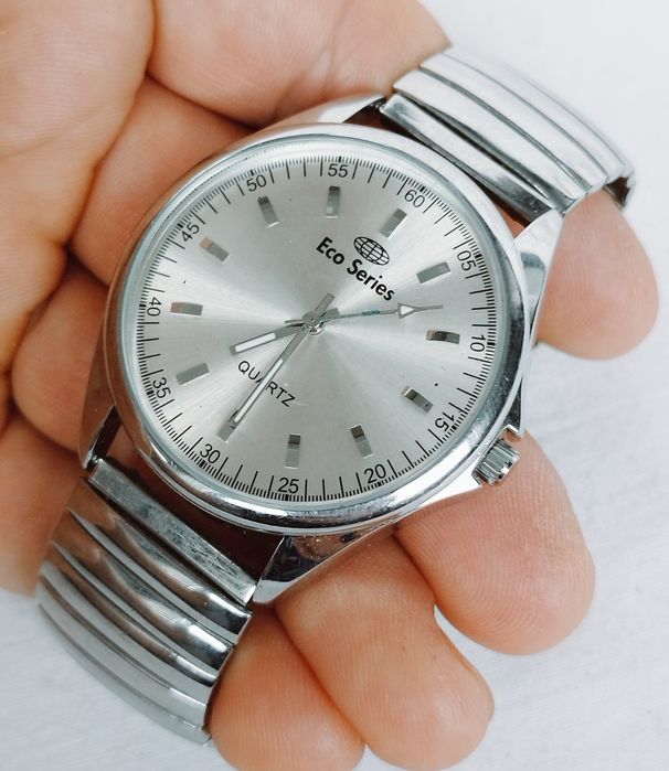 Ceas bărbătesc Eco Series cu quartz, carcasa si bratara din oțel inox