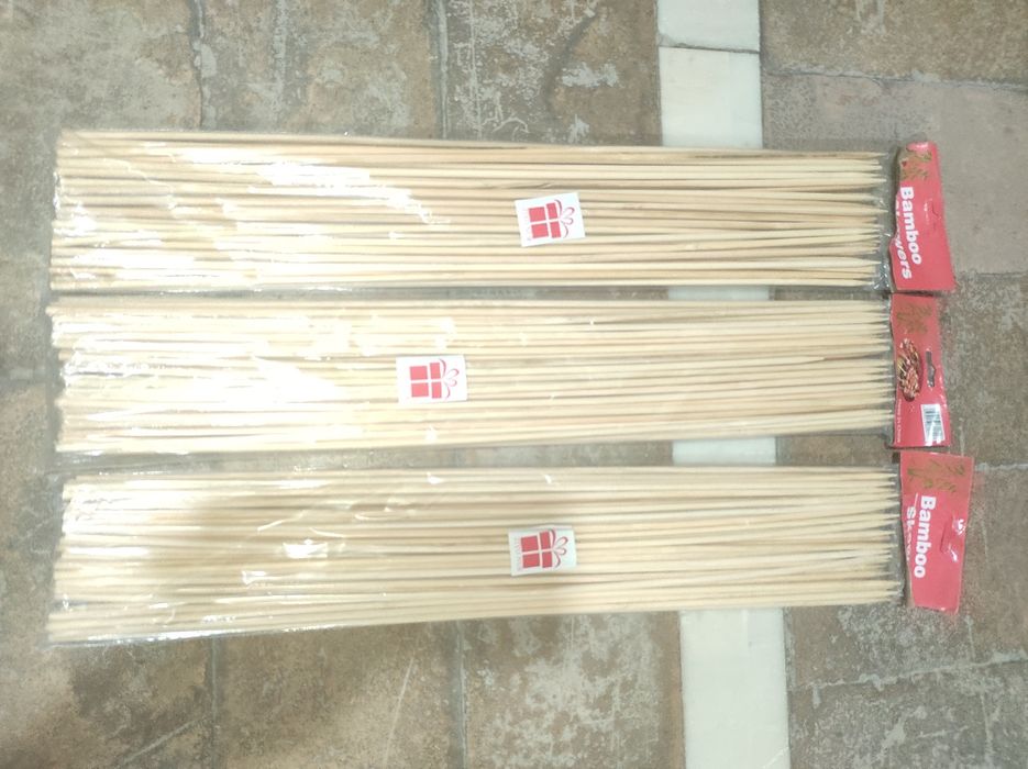 Bambuk shpashka yogʻoch tayoqchalar sixlar