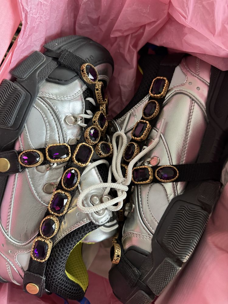 Adidasi Gucci Flashtrek Removeble Crystals , 40,5 originali,ca noi!