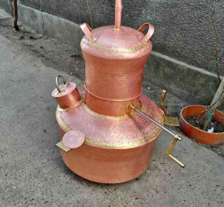 Vand cazane de tuica din cupru alimentar capacitate de 120l cu fundu d