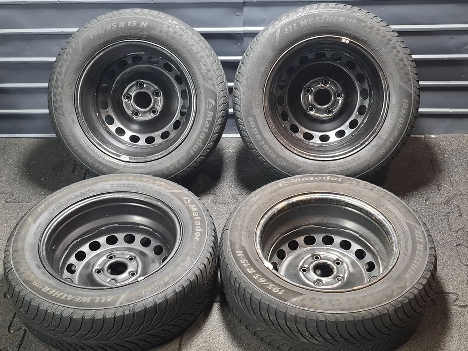 Jante de otel cu cauciucuri iarna 195/65 R15 VOLKSWAGEN CADDY IV Estat