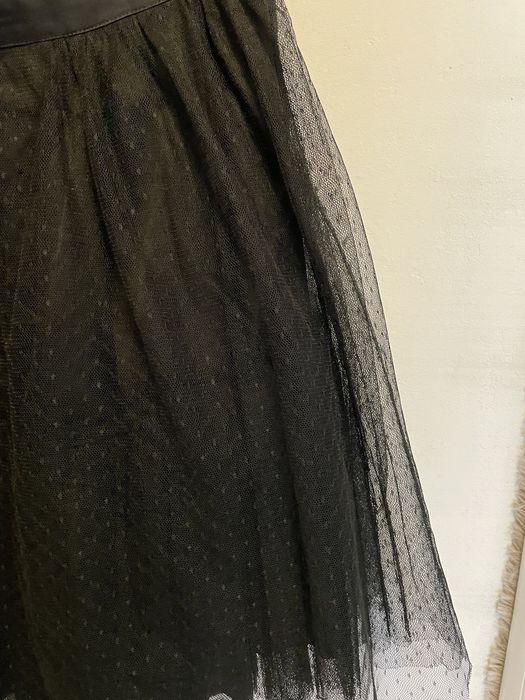 Rochie neagra de seara, ocazie, banchet, matase si tul nr.12,