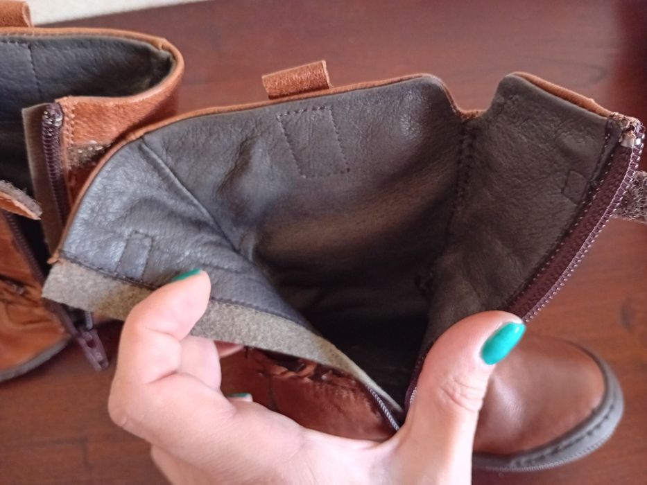 Бебешки ботуши от естествена кожа