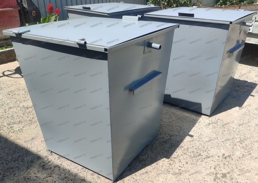 Мусорный контейнер для ТБО 1м3, 0.75 м3 боковой загрузки.