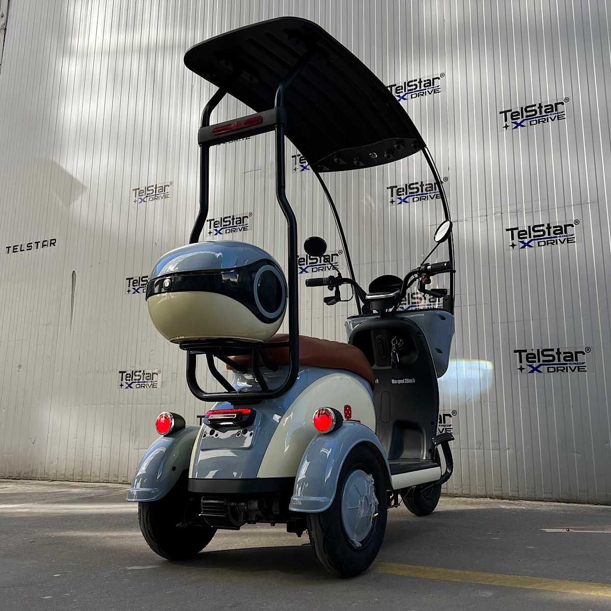 Електрическа Триколка VESPA STYLE ROOF С ПОКРИВ 60V 1500W