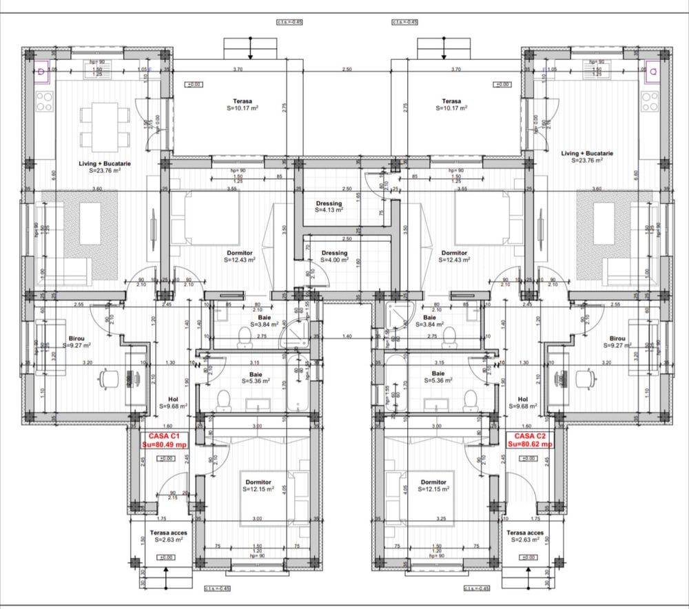 Duplex Parter+Pod, Giroc, toate utilitățile, la asfalt
