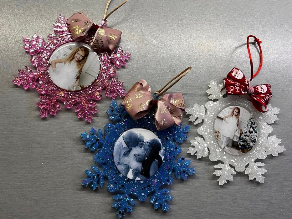 Коледна играчка за елха със снимка