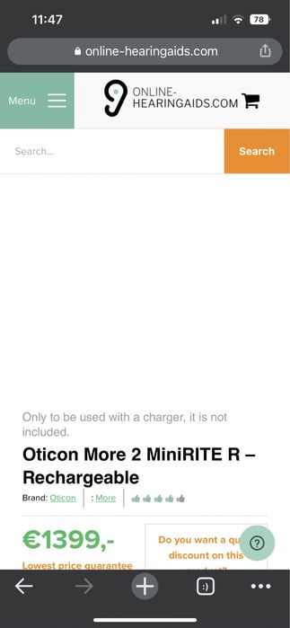 Aparat auditiv Zircon 2 MiniRITE R – Reîncărcabil