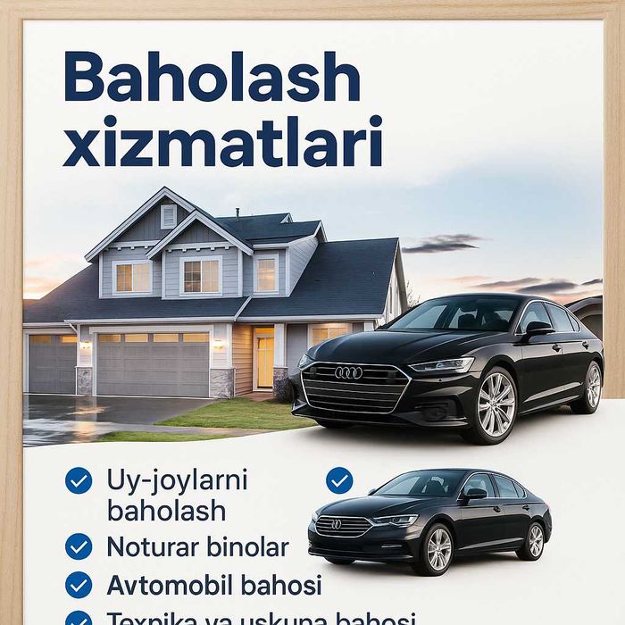 Оценка имущества | Uy-joy | Автомобиль | ДТП | Arzon narx