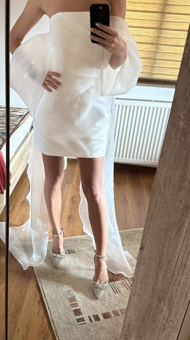 Rochie alba cununie S-M noua