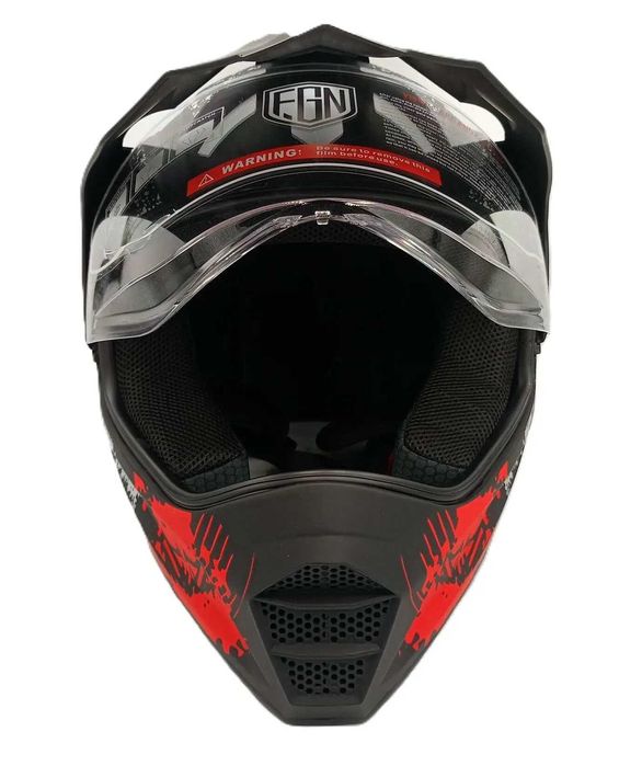 Каска Крос Мотор/Скутер/Бъги/Вело/АТВ с Визьор Два цвята