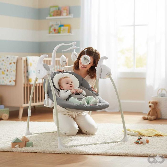 Люлка за бебе Zizito Hana, Електрическа, 8-степени на люлеене, ДУ