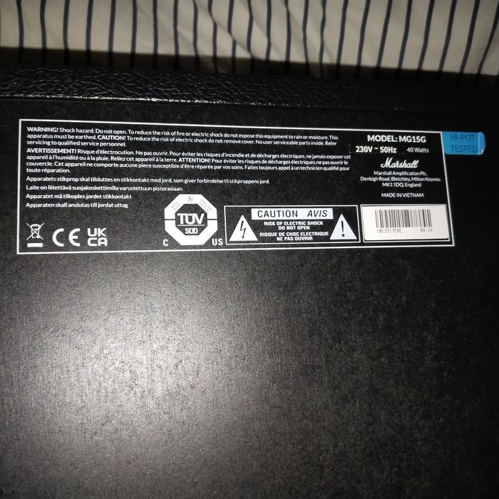 Amplificator chitara Marshall MG15 Gold, nou