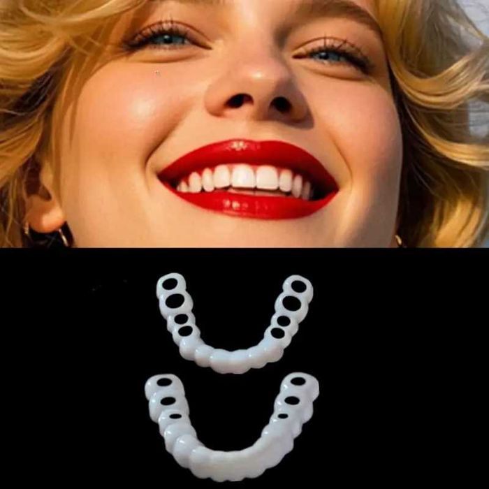Dinti falsi Proteze dentare 2 seturi dinți superiori inferiori unisex