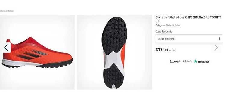 Ghete de fotbal Adidas X SPEEDFLOW.3 TECHFIT J marime 37 1/3 sintetic