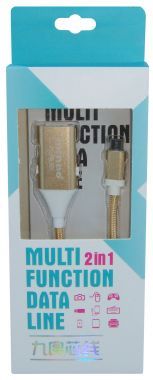 Cablu adaptor OTG, USB A/USB B, tata → micro USB/Iphone 6, tata