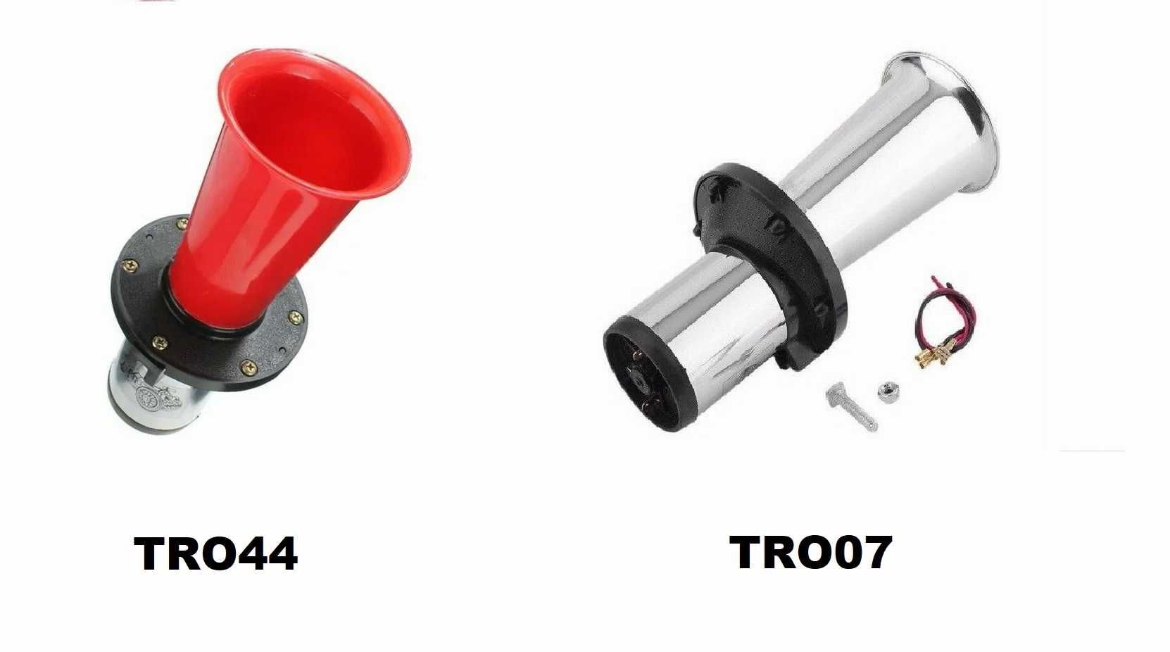 Мощна Ретро Тромба, Клаксон с Компресор, 12V, 22.5 см, 110db