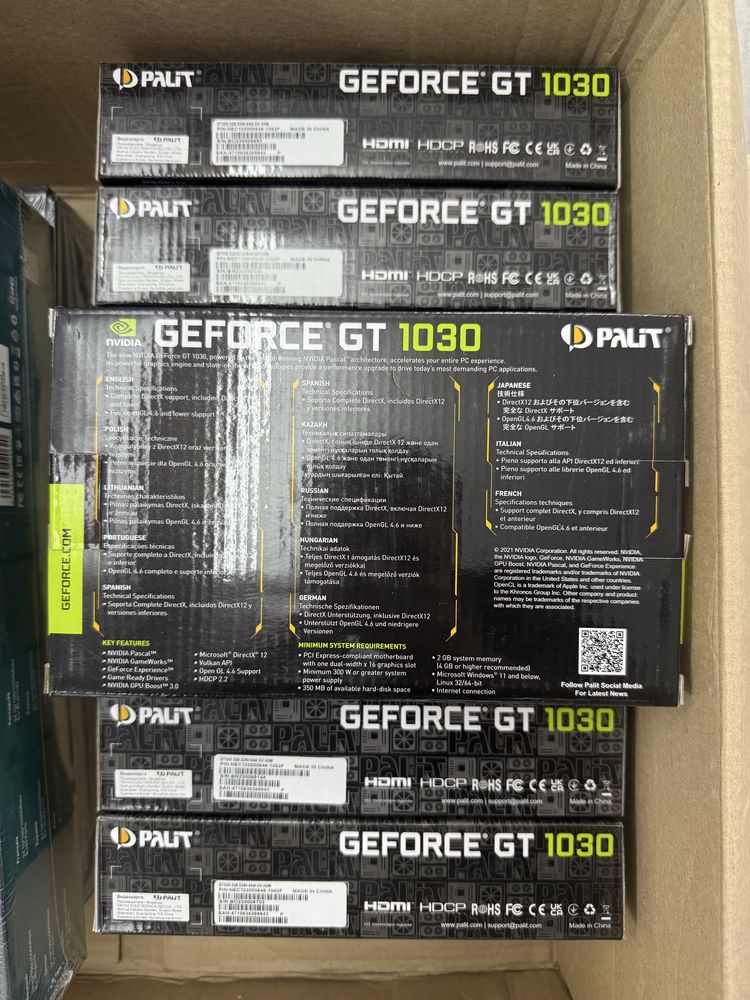 Новая Видеокарта Palit Nvidia GeForce GT1030 2GB GDDR5