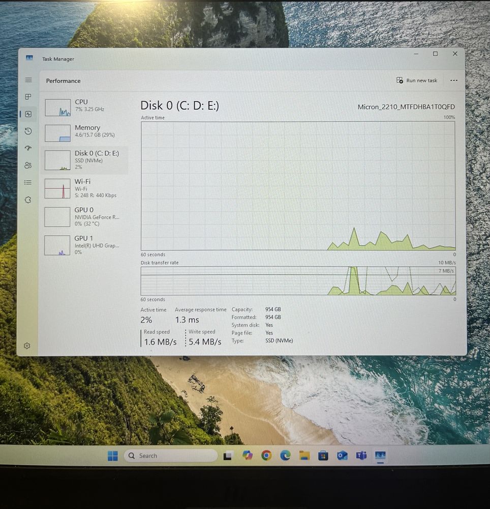 Геймърски лаптоп Intel Core I7 11800H, RTX 3060 6GB, 16GB ram, 1TB SSD