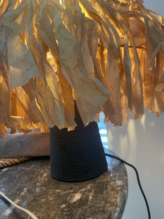 Лампа слама и керамика