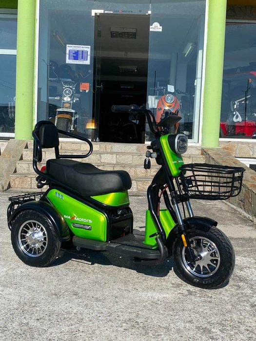 Електрическа триколка Pudding 1800W-48V-20Ah-Зелена