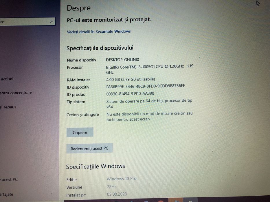 Vand Laptop HP H250 G7, utilizat