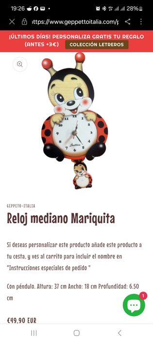 Ceas perete Bartolucci