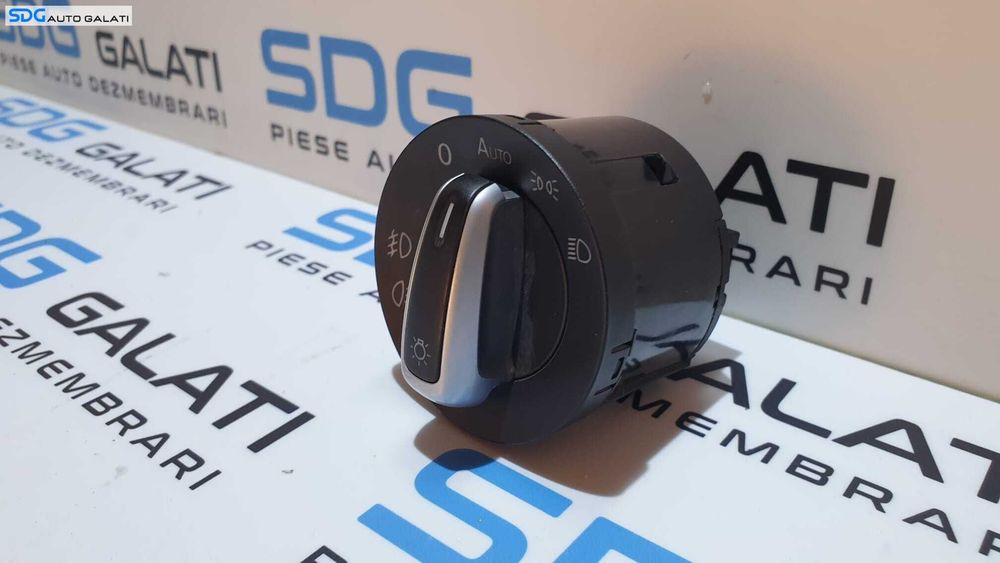 Comutator Bloc Lumini Cromat cu Proiectoare Functie Auto Volkswagen Scirocco 2009 - 2018 Cod 3C8941431A