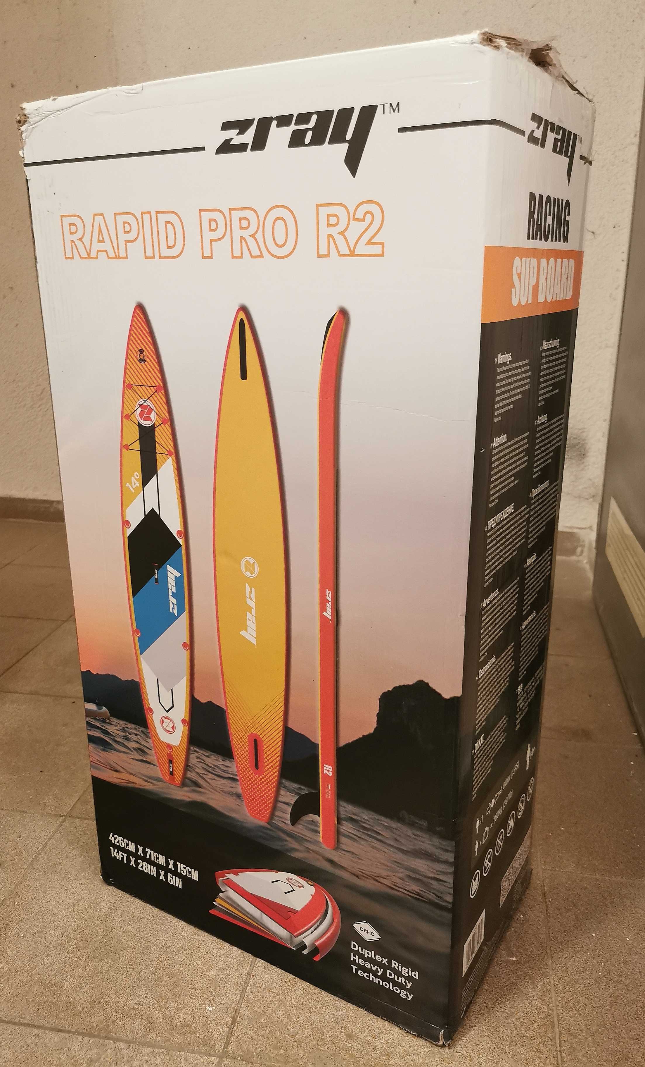 надуваем падъл борд racing SUP Z Ray R2 14' x 28' x 6'