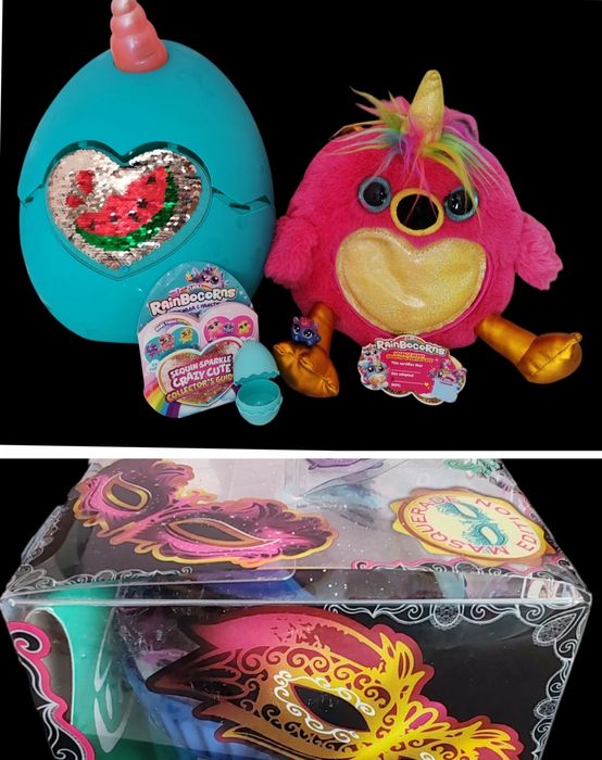 RainBocoRns Изненада с пайети Голямо яйце с играчки. Подарък