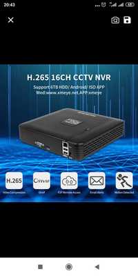Видеорегистратор NVR IP, цифровой сетевой 16 канальный, 4К H265,H264.