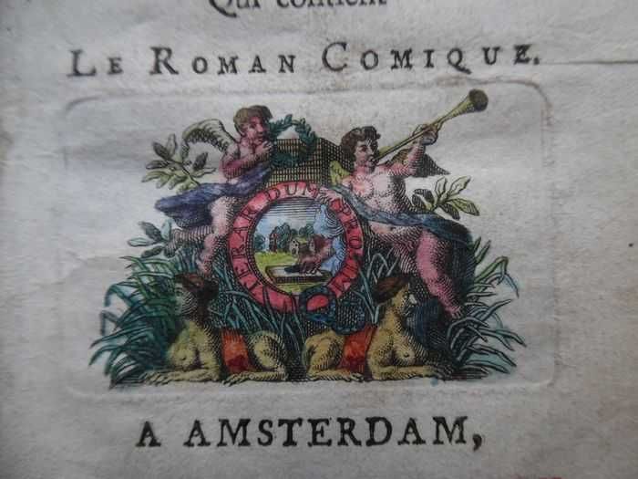 Carte rara - Oeuvres de Scarron (Le Roman Comique) 1737 - ex. unic