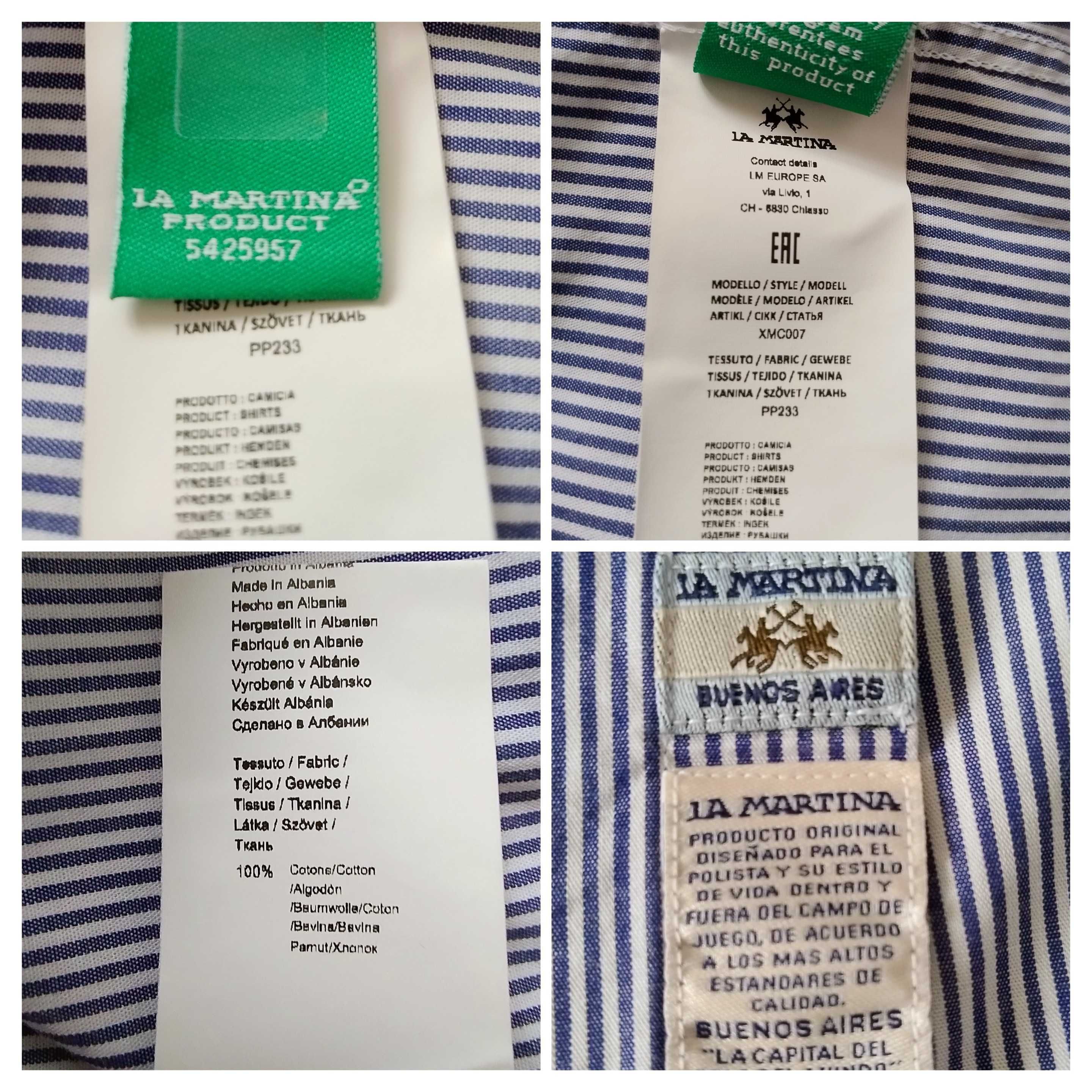 La Martina - L, Boss - M, Gant - M, Calvin Klein -S ризи